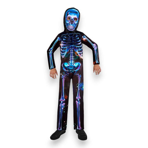 Picture of RECYCLED NEON SKELETON COSTUME 3-4 YEARS